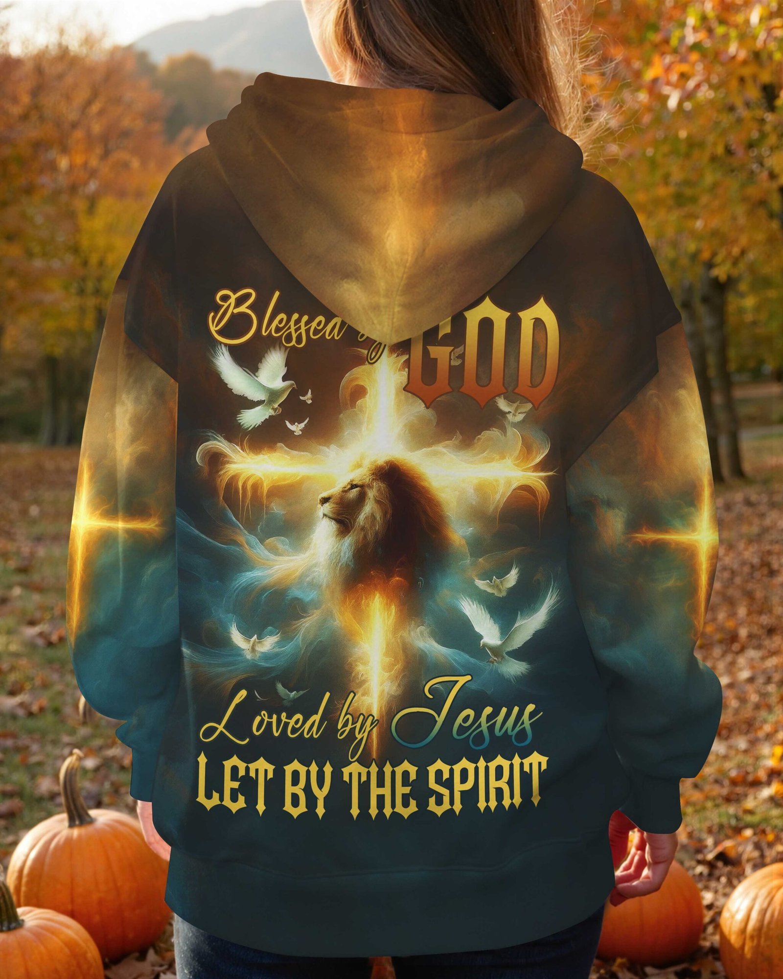Blessed By God Loved By Jesus Let By The Spirit T-Shirt - Image 14