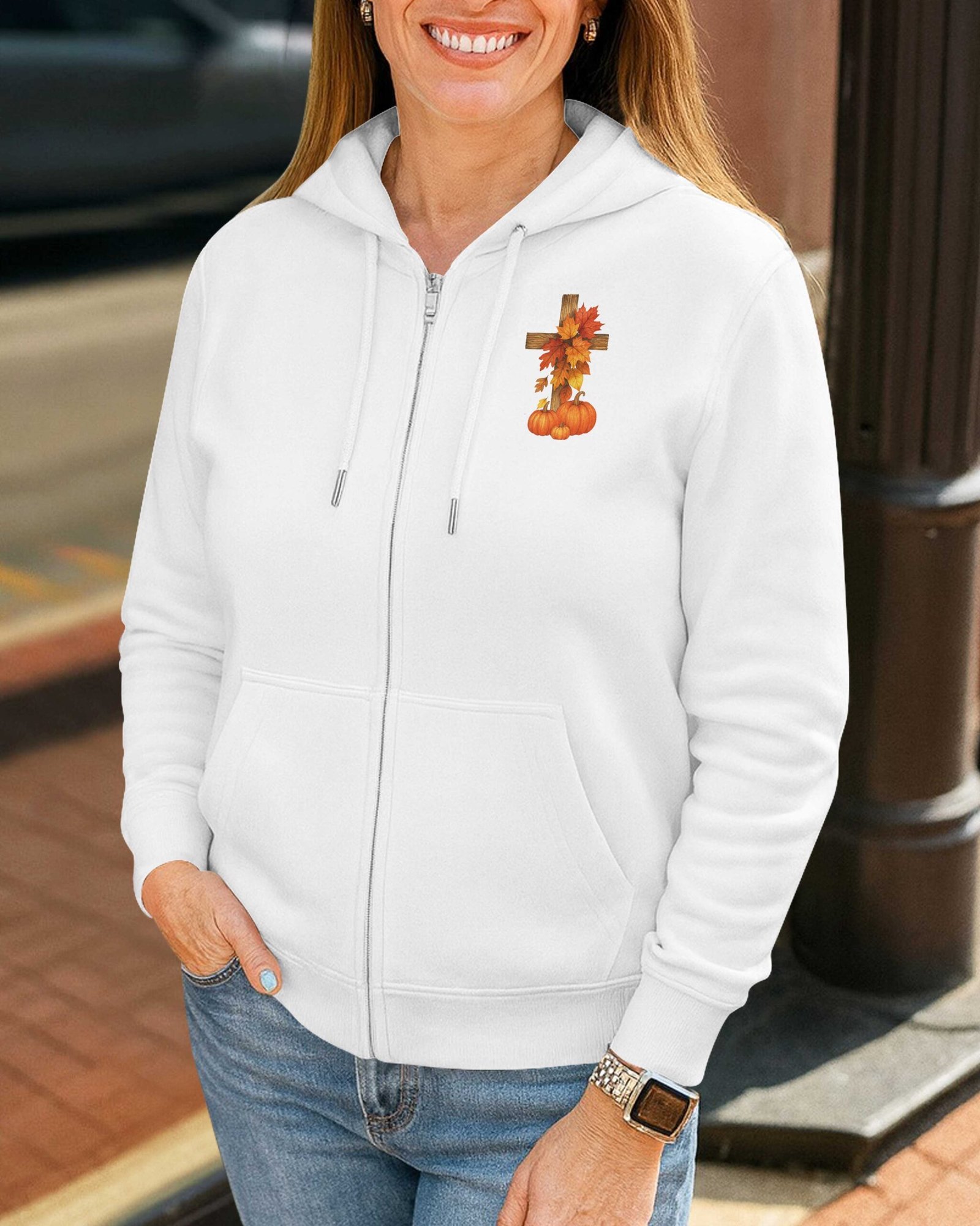Pumpkins Grow Zip Hoodie - Image 7
