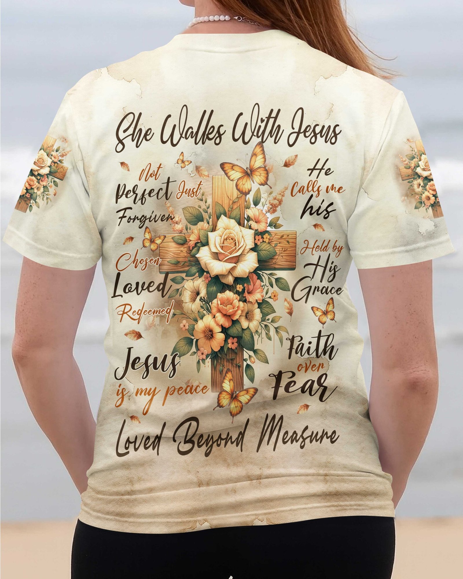 She Walkes With Jesus T-Shirt - Image 15